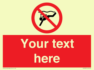 Custom prohibition No sub aqua diving